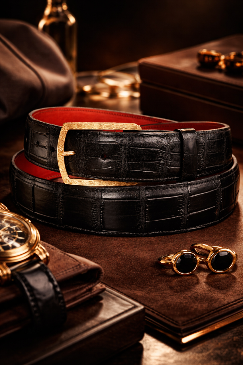 18k Solid Gold Engraved Buckle