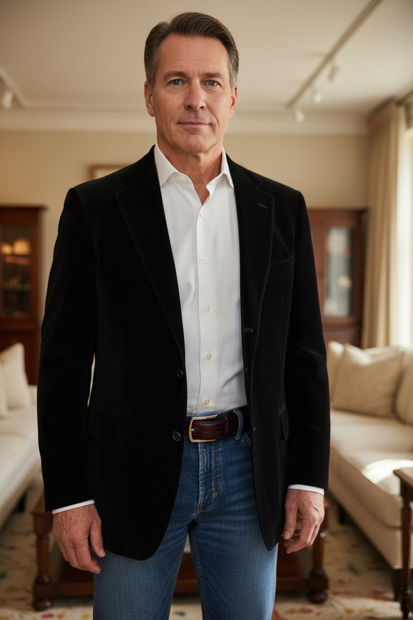 Black Cherry Alligator Belt With Sterling Silver Buckle