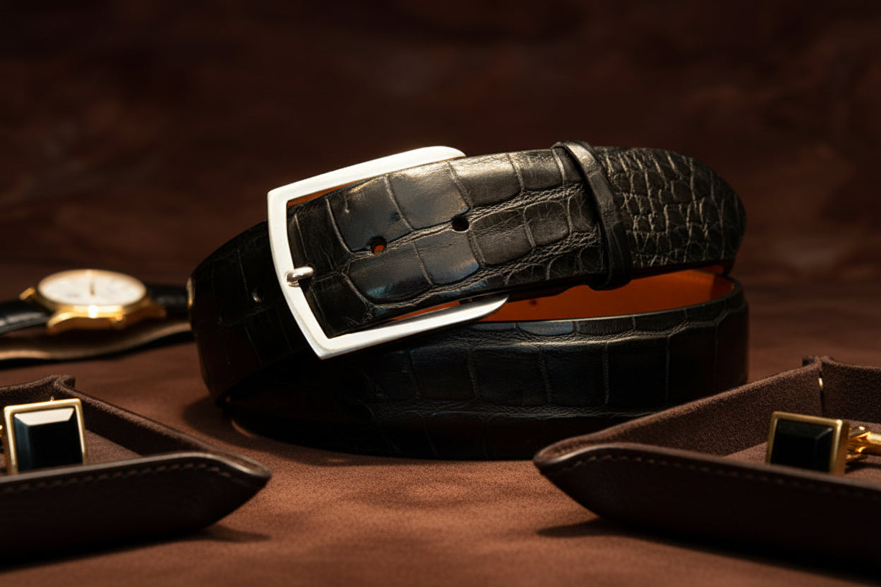 Matte Alligator Belt Strap