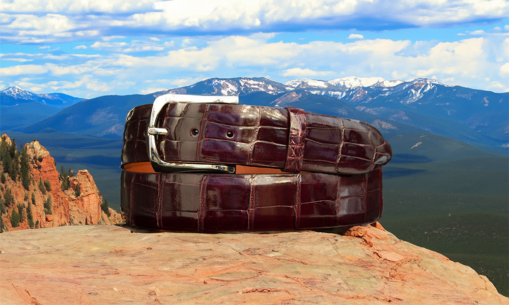 Limited Edition Burgundy Alligator Belt