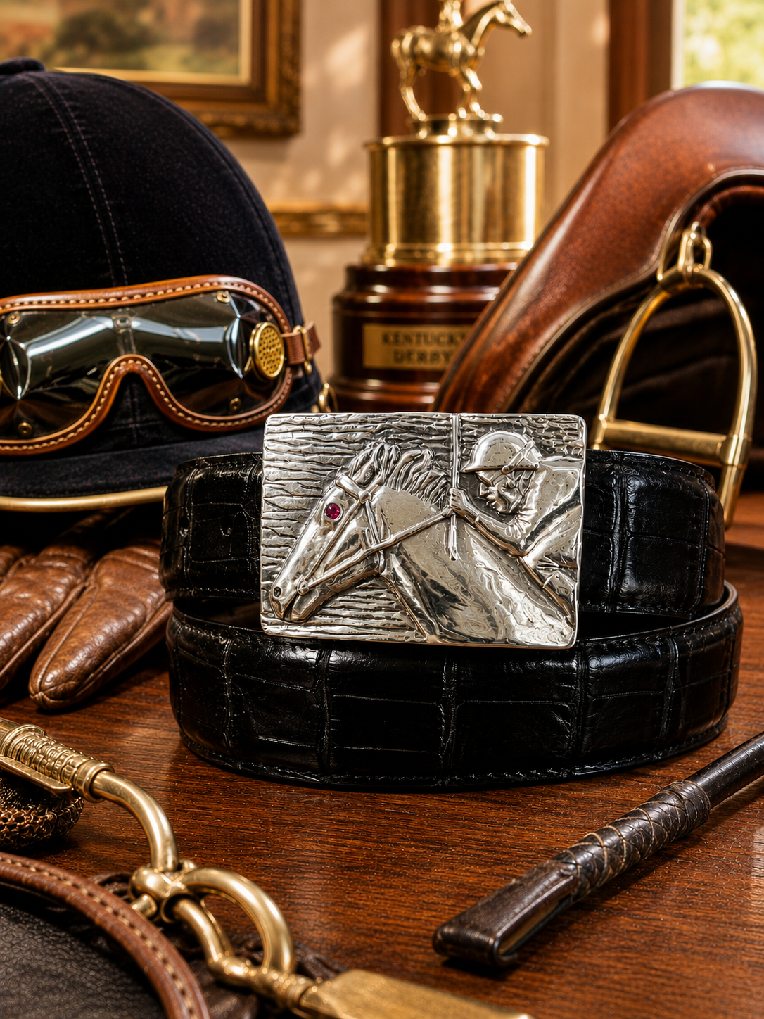 "The Derby" Racing Sterling silver buckle