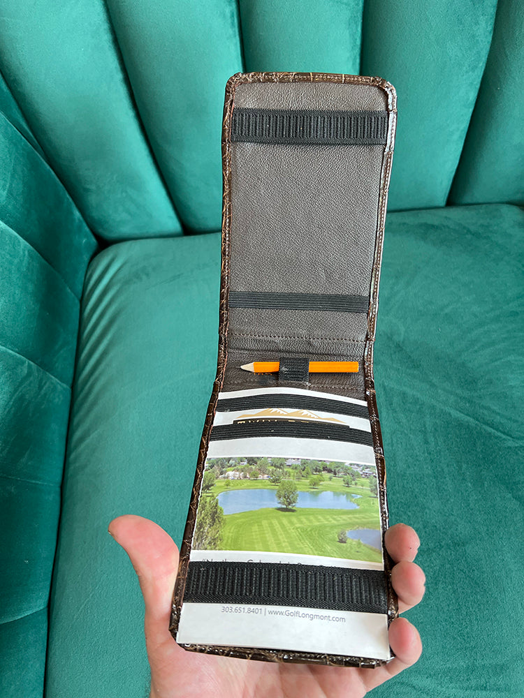 Alligator Golf Yardage Book and Scorecard Holder