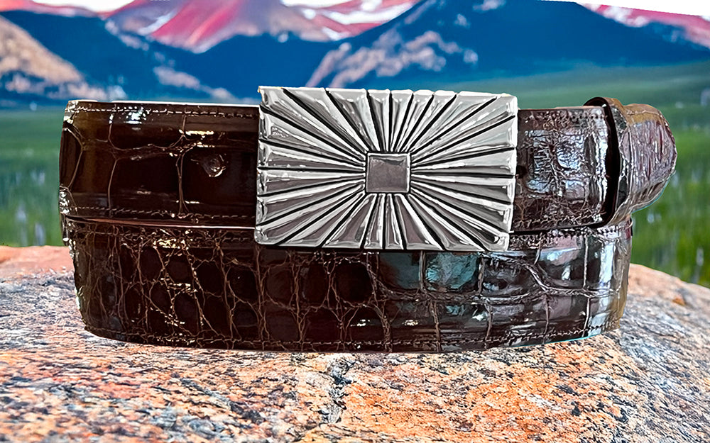 "Silver Sun" Sterling Silver Belt Buckle