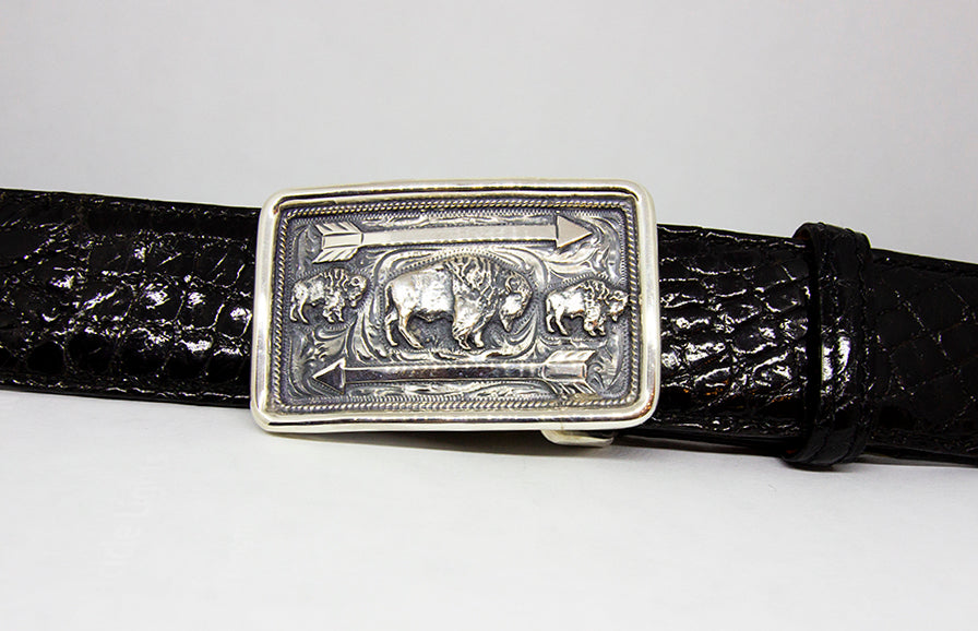 Vogt "Bozeman" Bison Carving Sterling Silver Buckle