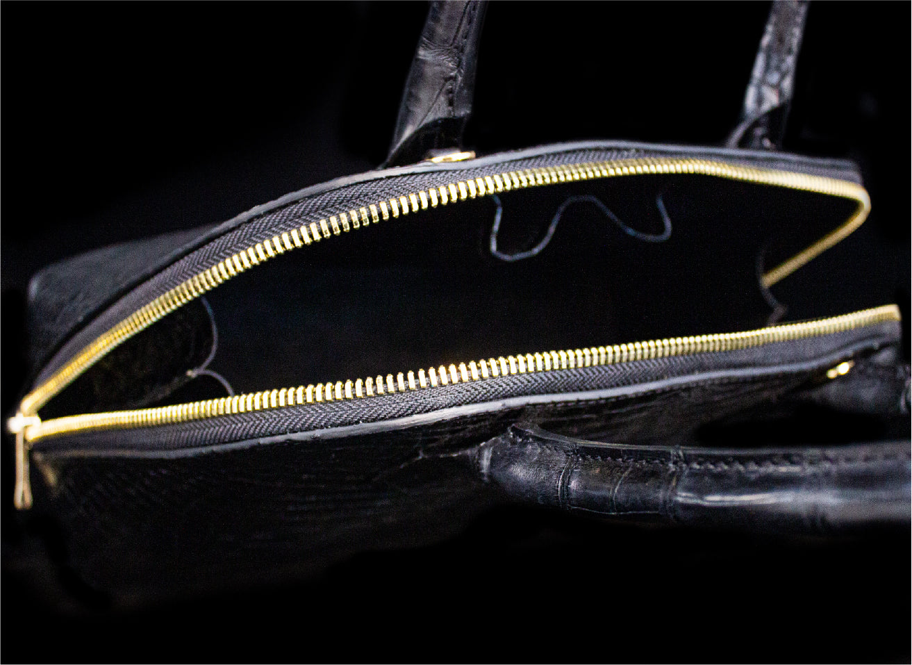 Black Alligator Handbag