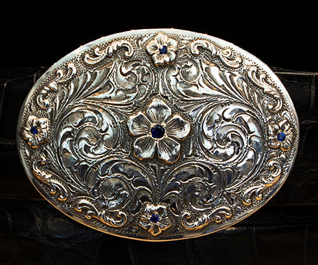 Bohlin "Sapphire Flowers" Sterling Silver with Blue Sapphires