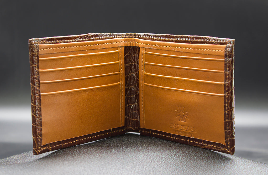 Bourbon "Classic Billfold" Alligator Wallet