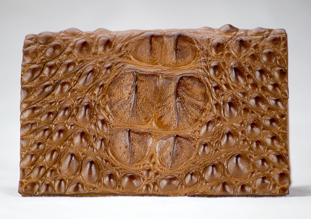 Front pocket Cognac Hornback Alligator Wallet