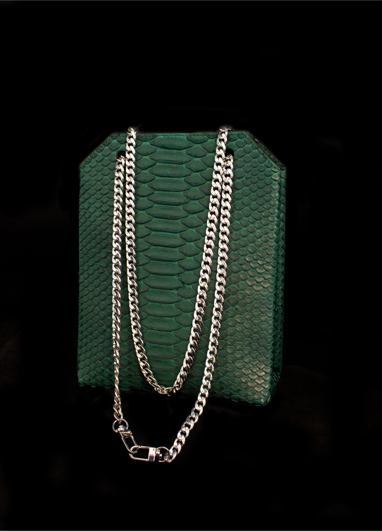 Green Python Medium Crossbody