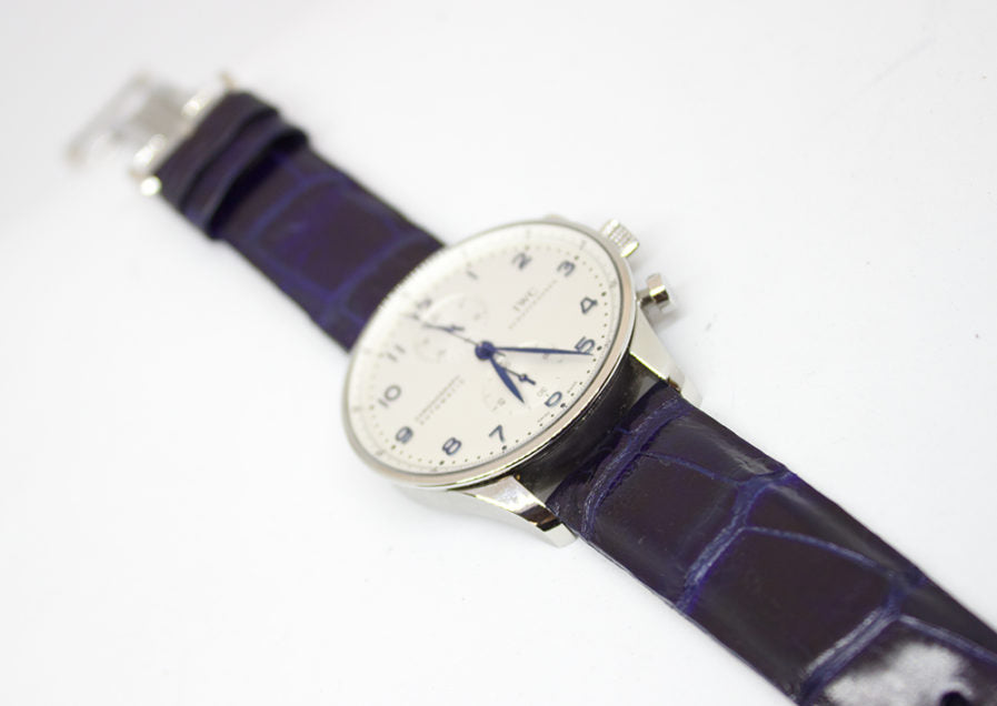 Navy Alligator Watch Strap