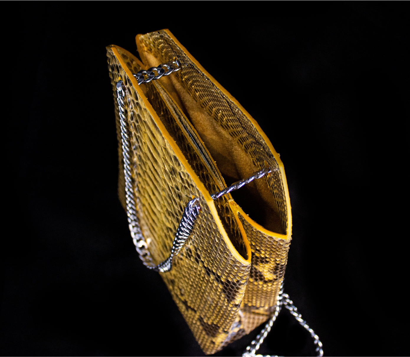 Orange Python Medium Crossbody