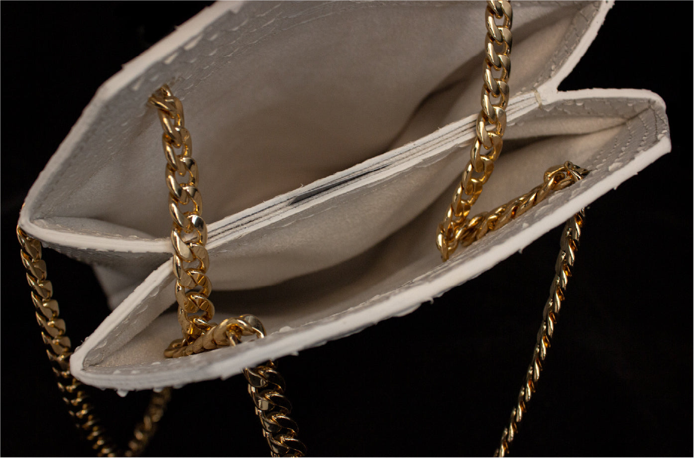 White Python Medium Crossbody