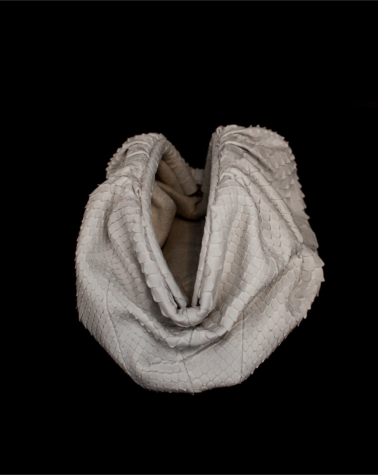 White Python Soft Clutch