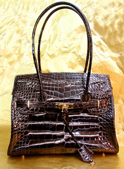 Alligator Bag with 14k Gold Hardware