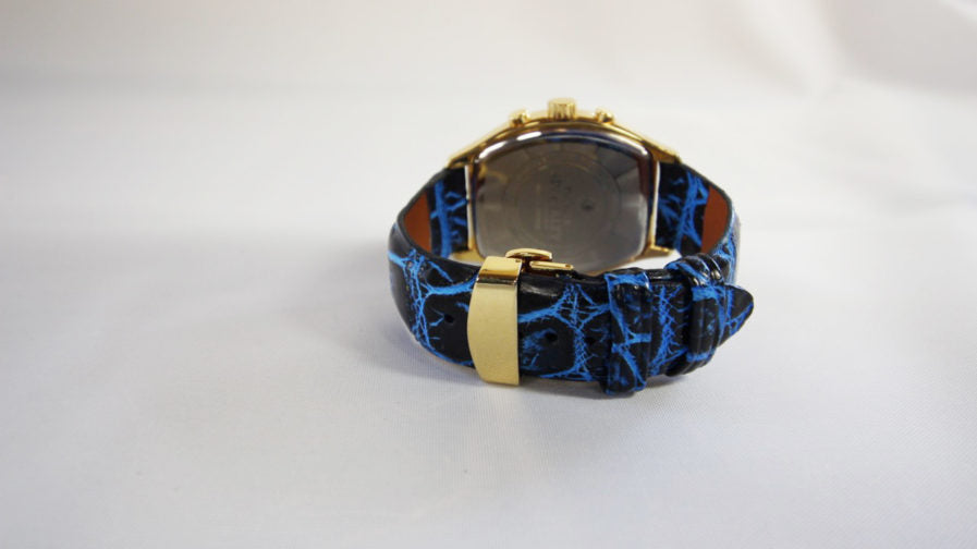 Black Turquoise Alligator Watch Strap