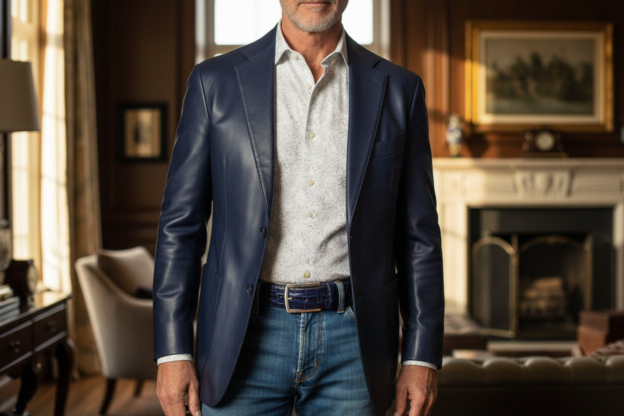 Matte/Soft Alligator Belt Strap With Complementary Buckle