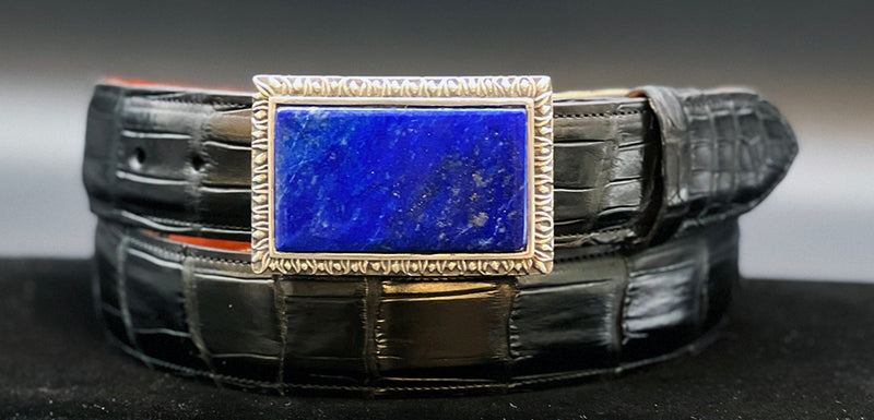 "Blue Sky" Lapis and Sterling Silver Buckle