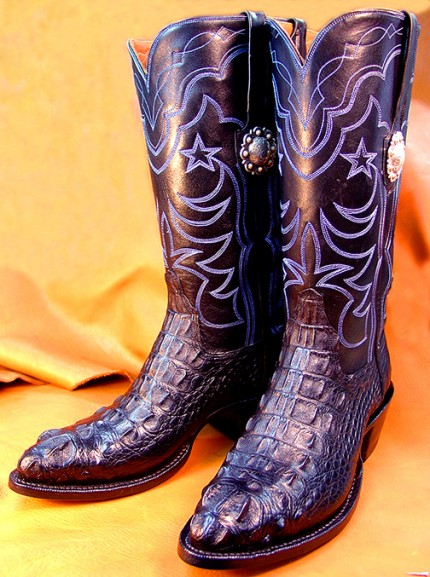 HornBack Gators Black Jack Mens The Bill Natural Gator Hornback Boots  main image 3
