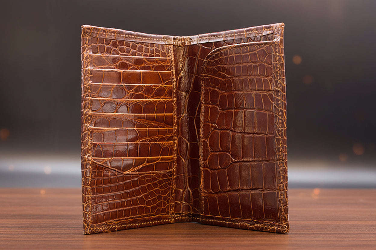 Bourbon "Pocket Executive" Full Alligator Wallet
