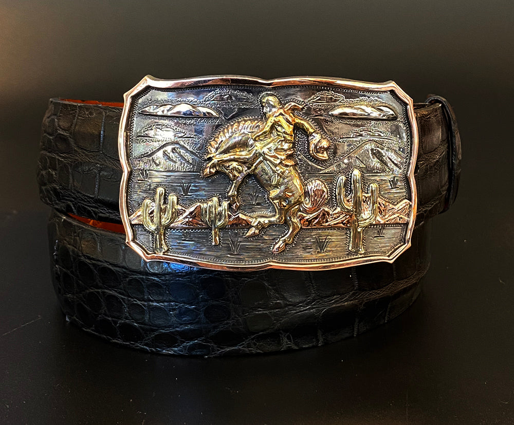 Bohlin "The Bucking Horse" Silver and Gold Buckle