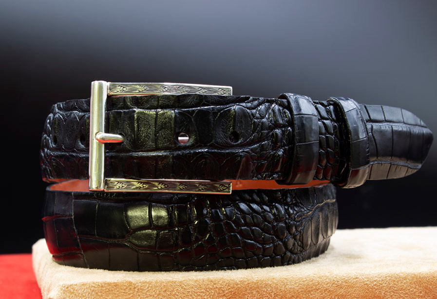 "Centennial" Sterling Silver Buckle With Hornback Alligator Belt