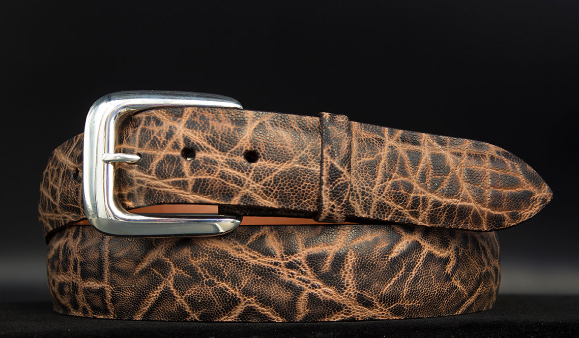 Vintage Elephant Belt Elephant Belt | Exotic Leather Belts - TomTaylorBelts.com  main image 2