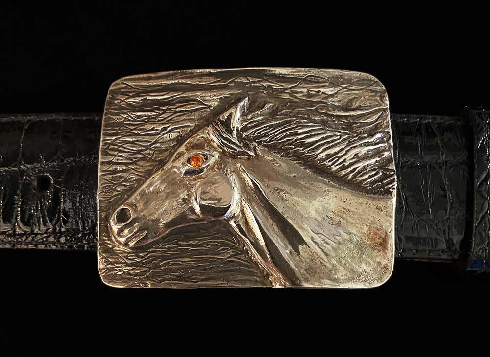"Fire Eye" Sterling Silver Buckle