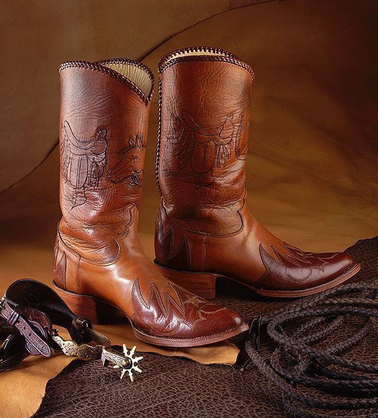 Hand Tooled with Wing Tips