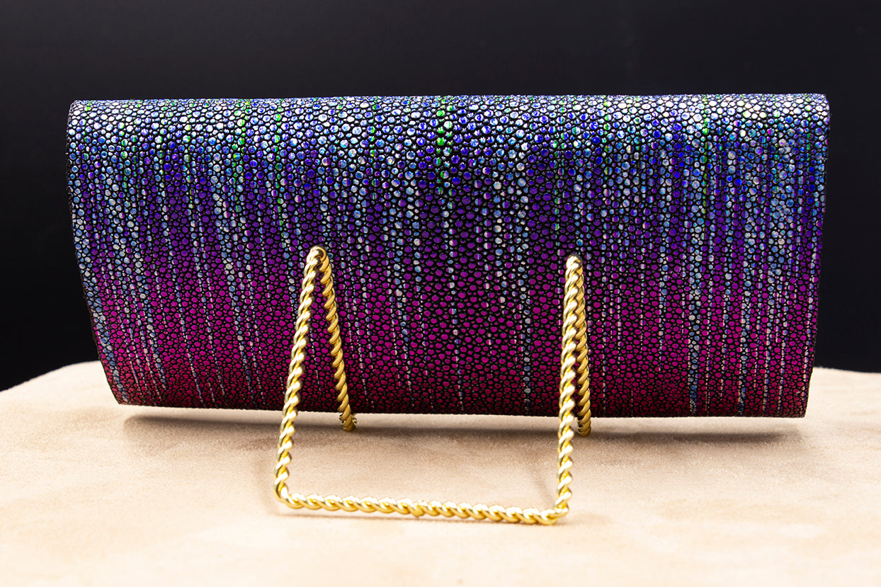 Rainbow Stingray Clutch Wallet