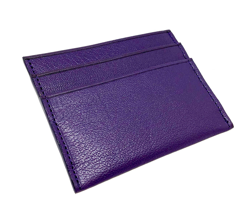 Purple Chevre Card Holder