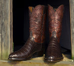 Custom "Colorado Ranches" Hand Tooled American Alligator Boots