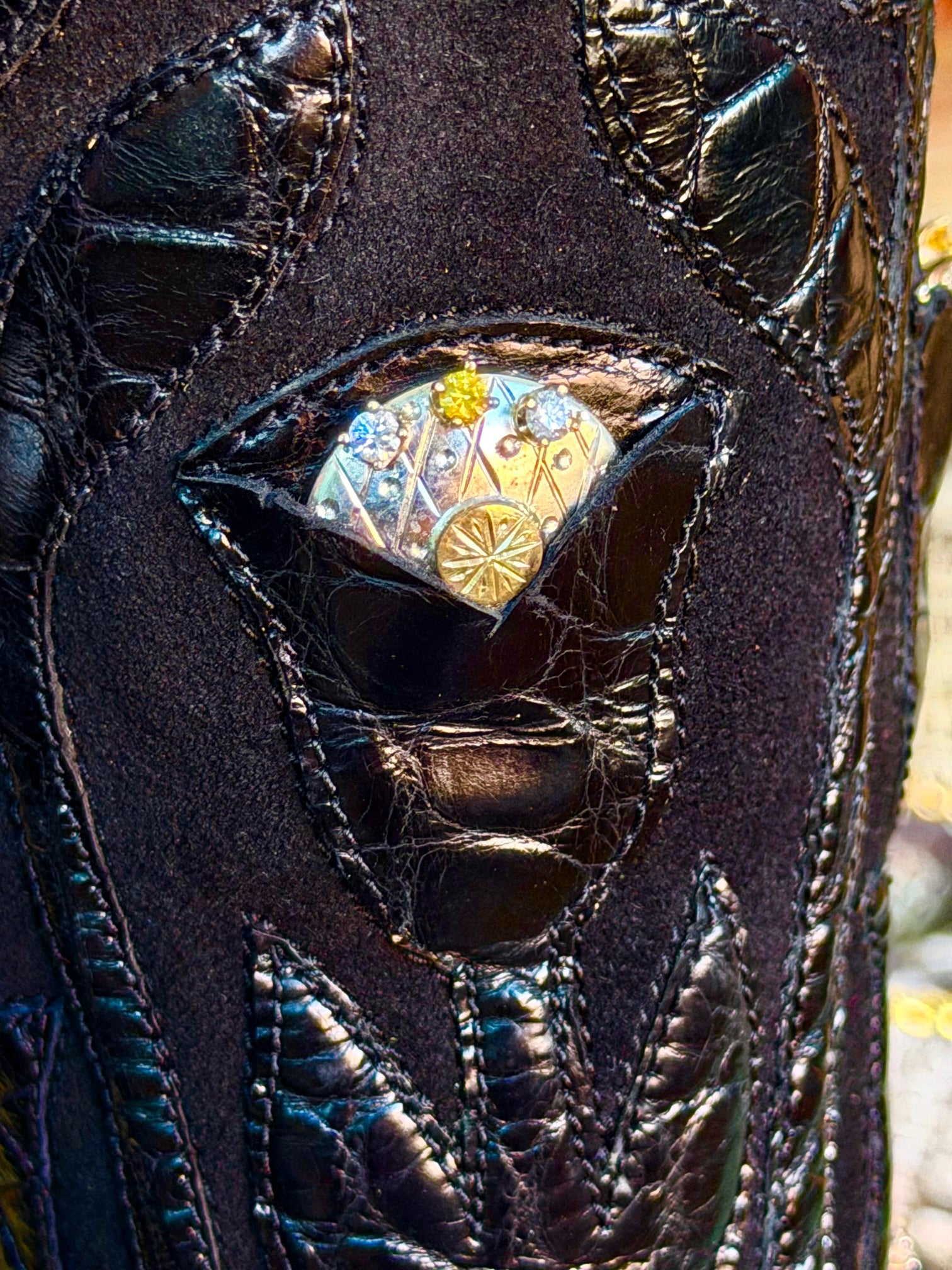 " The Eldorado" Alligator and Diamonds Boots