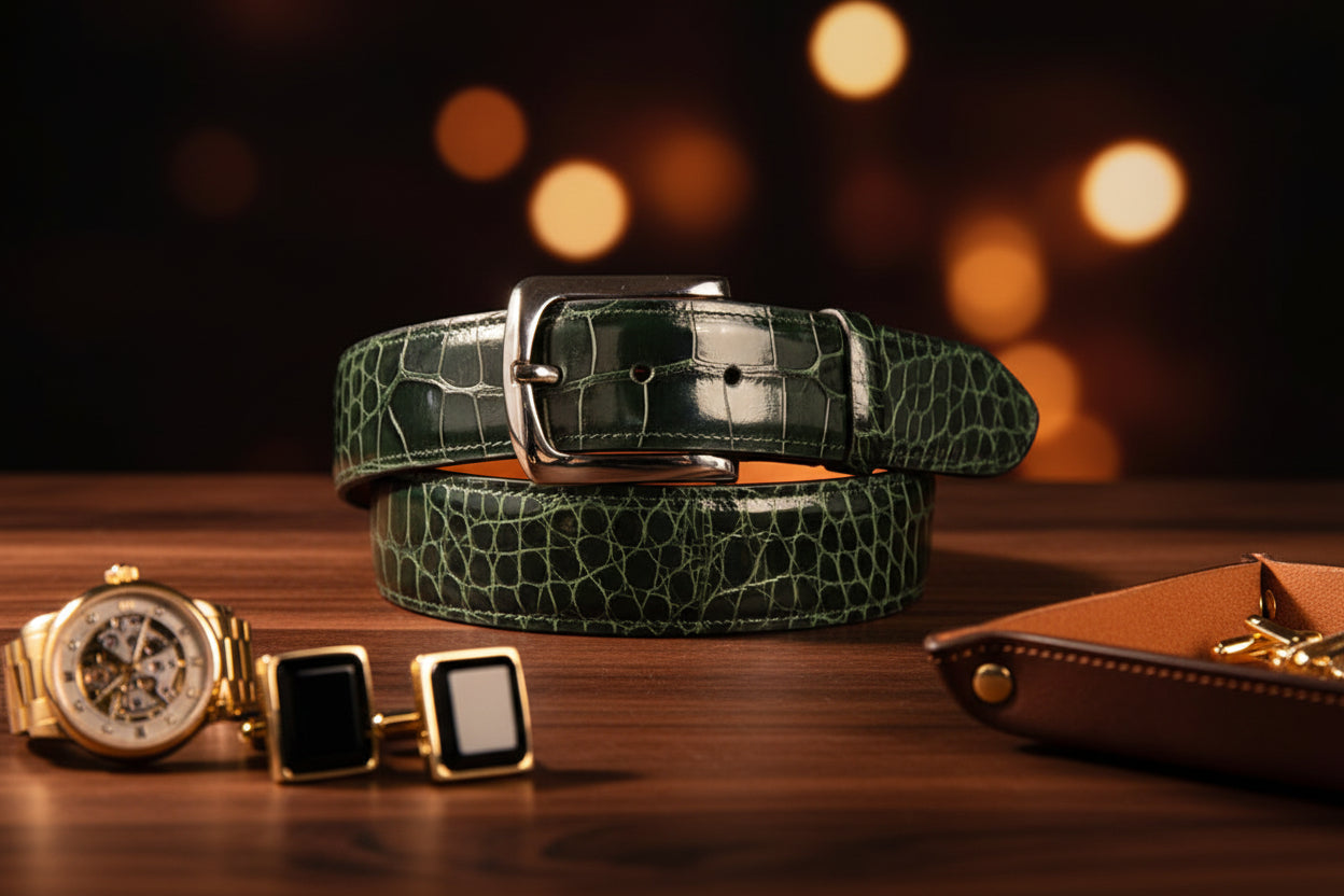 Limited Edition Green Alligator Belt
