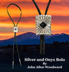 Sterling Silver and Onyx Bolo Tie