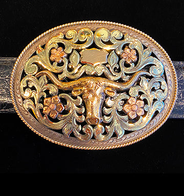 Trafalgar Fine Leather Belts and Custom Buckles - 24k Gold Belt Buckle 1  3/16' Size  from Janice Cain Stationery LLC
