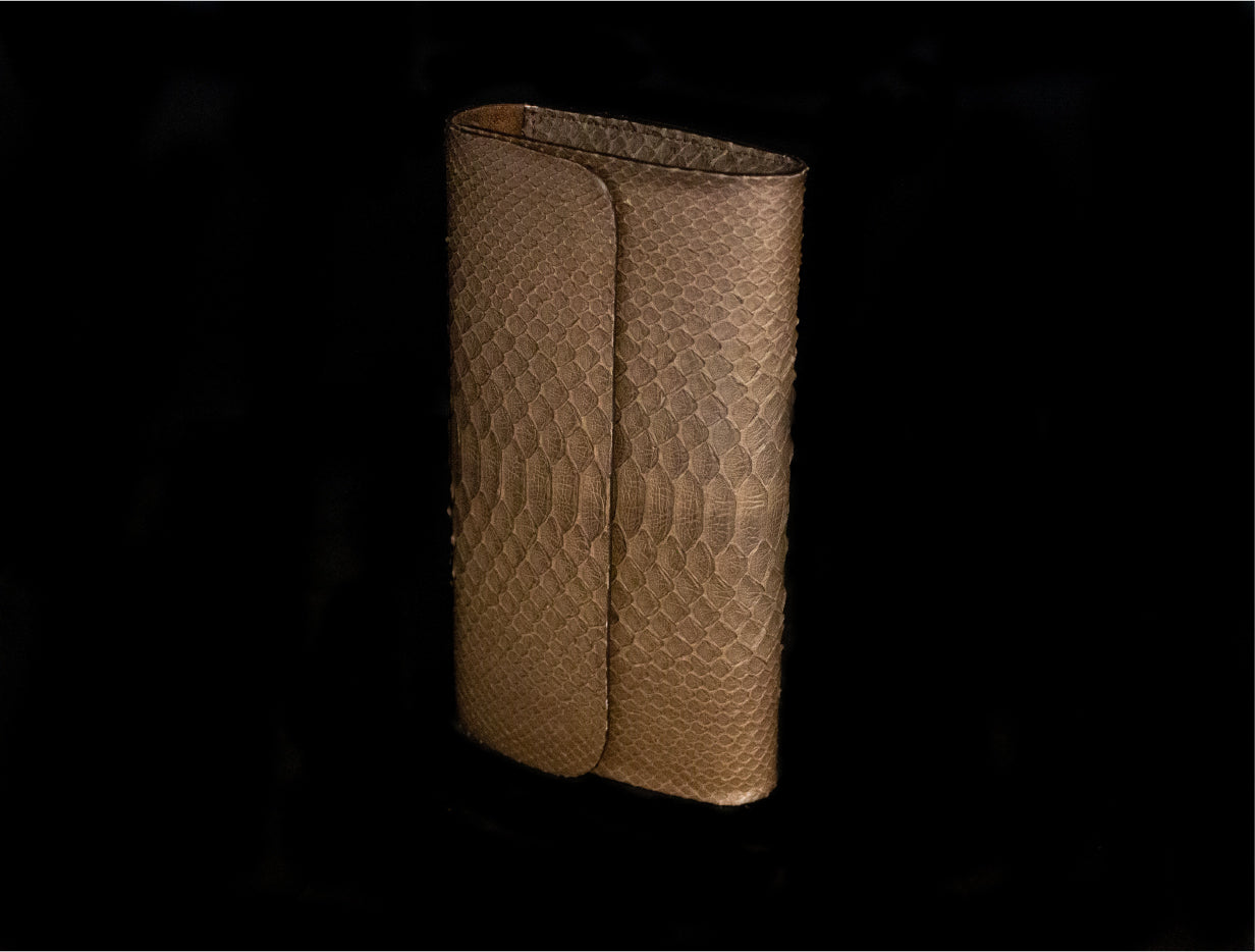 Chocolate Python Clutch