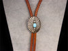 Turquoise Oval Sterling Silver Bolo Tie