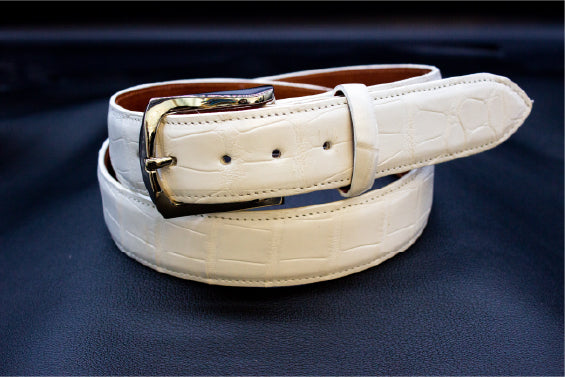 White Alligator Belt – JohnAllenWoodward - Main Image