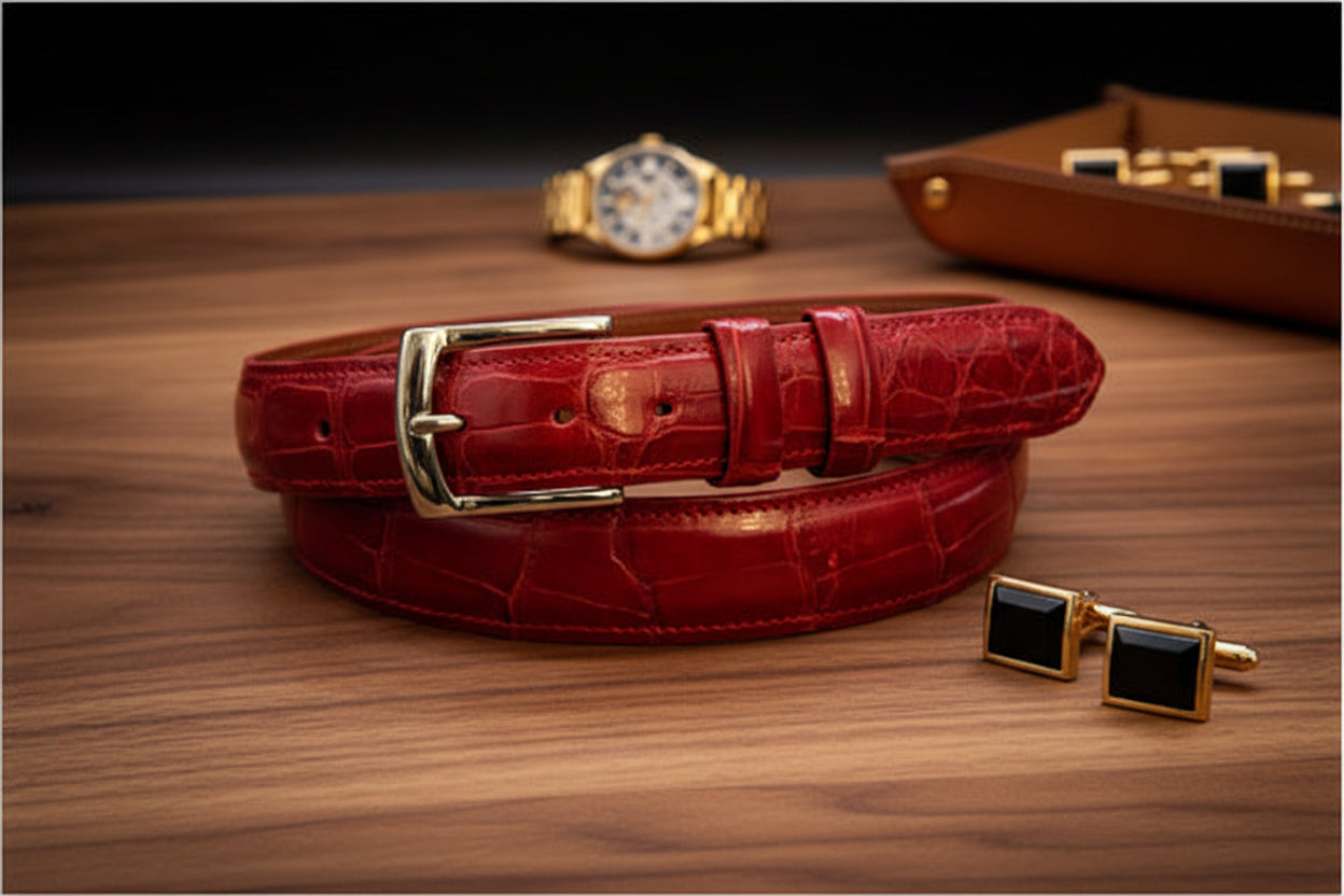 Red Alligator Belt