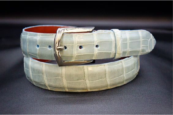 Baby Blue Alligator Belt