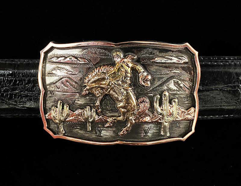 Bohlin "The Bucking Horse" Silver and Gold Buckle