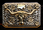 Bohlin "Longhorn Steer" Silver and 14G Gold with Shield