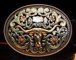 Bohlin "Steer" 3 Color Gold Buckle With Alligator Belt