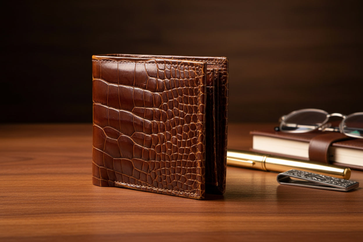 Bourbon “Chairman” Full Alligator Wallet