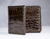 Chocolate Hand Braided Full Alligator Wallet