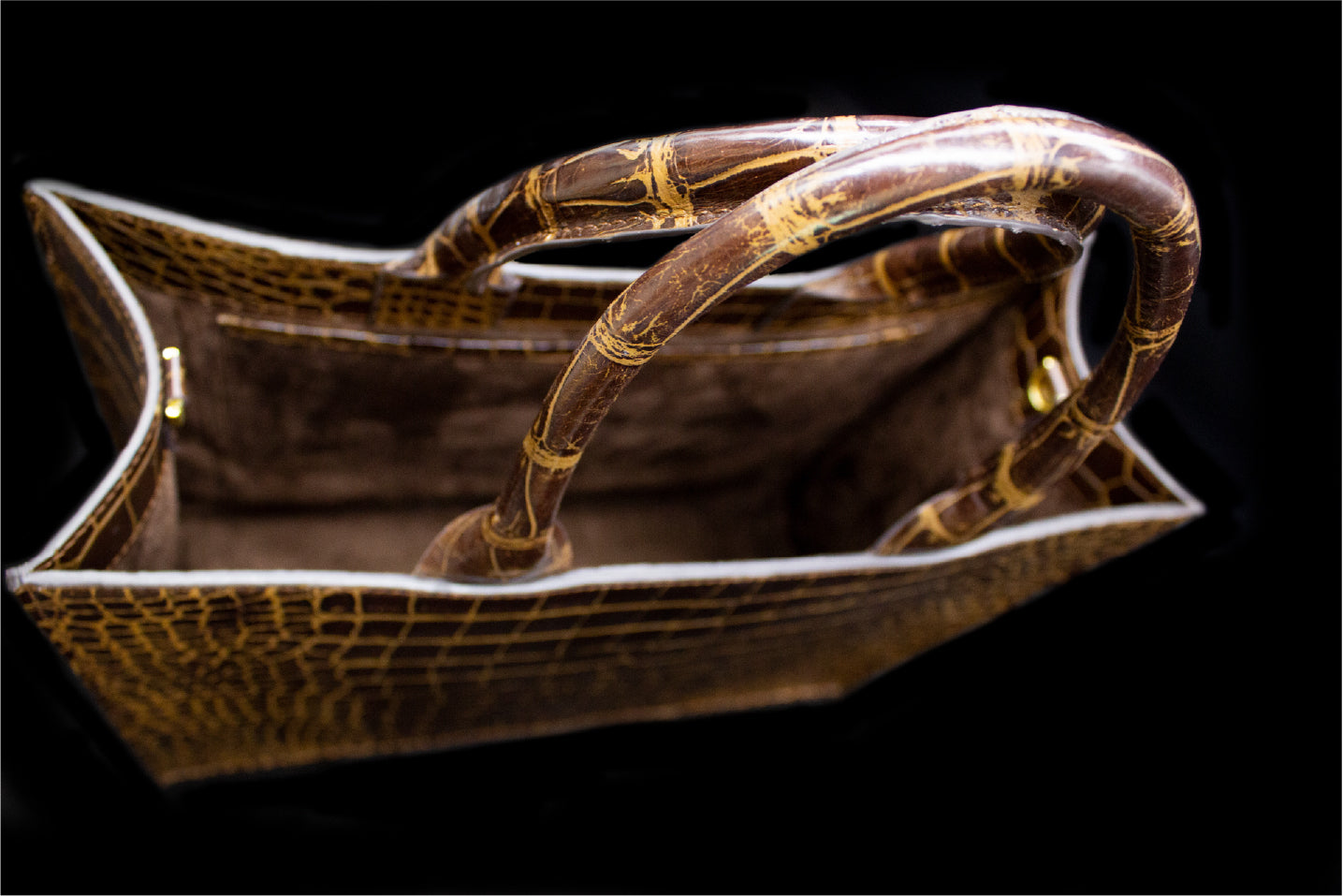 Chocolate Alligator Tote