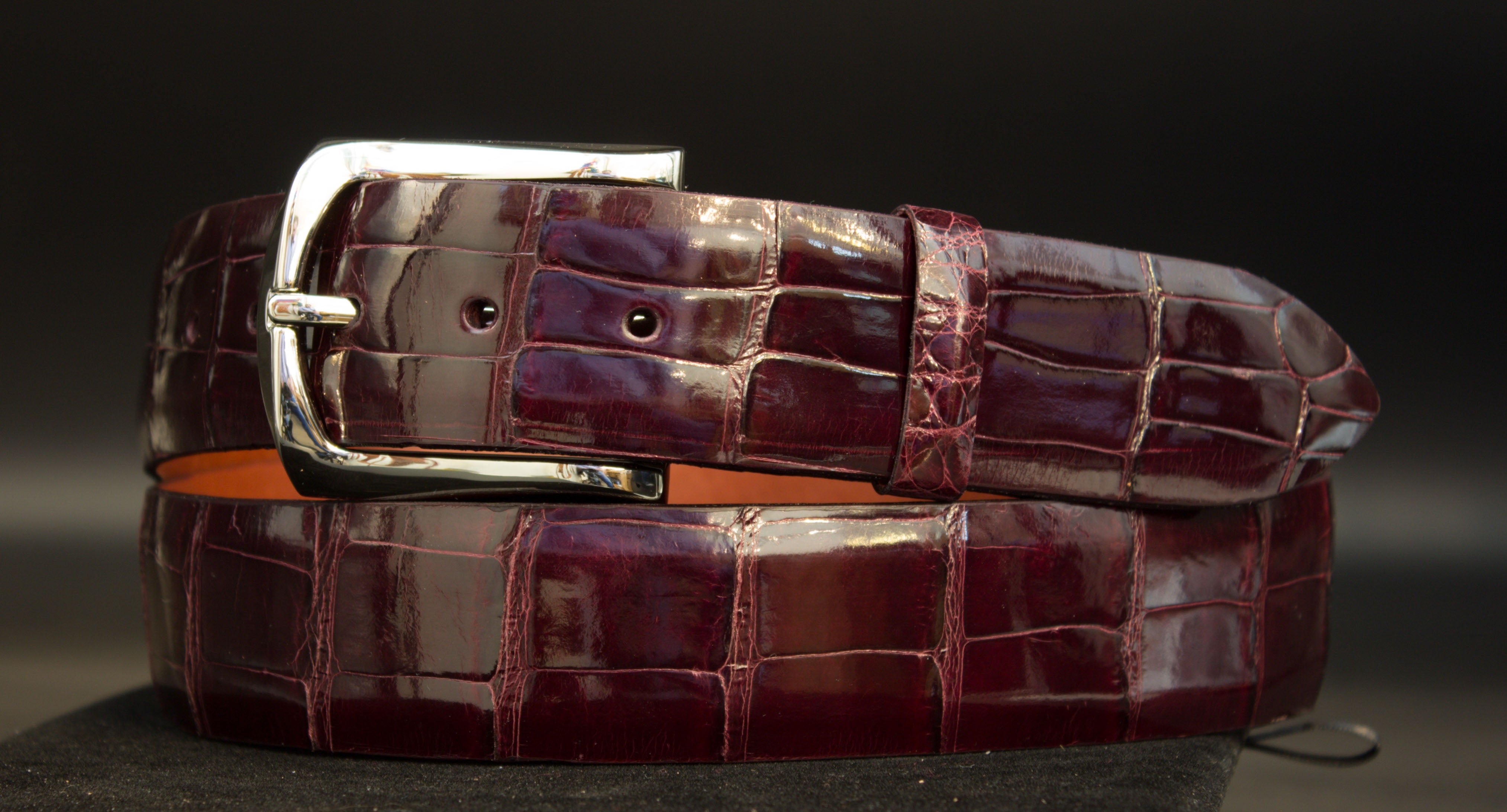 Limited Edition Burgundy Alligator Belt