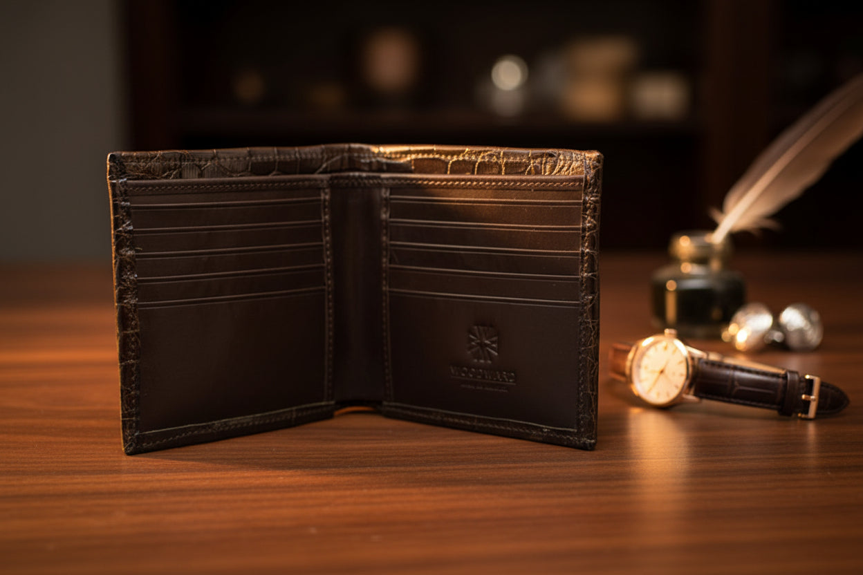 Brown Glazed “CEO” Alligator Wallet