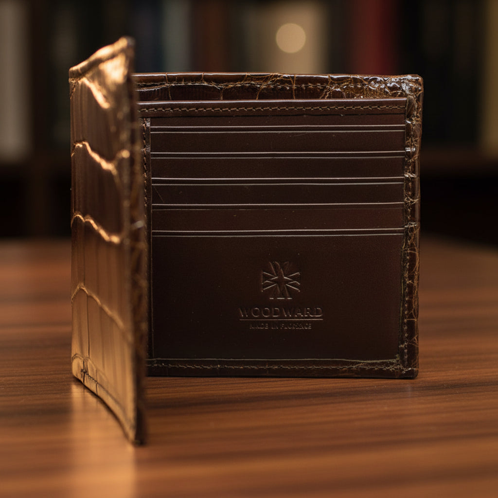 Brown Glazed “CEO” Alligator Wallet