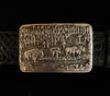 "Colorado" Limited Edition Sterling Silver Buckle with Chocolate Alligator Belt